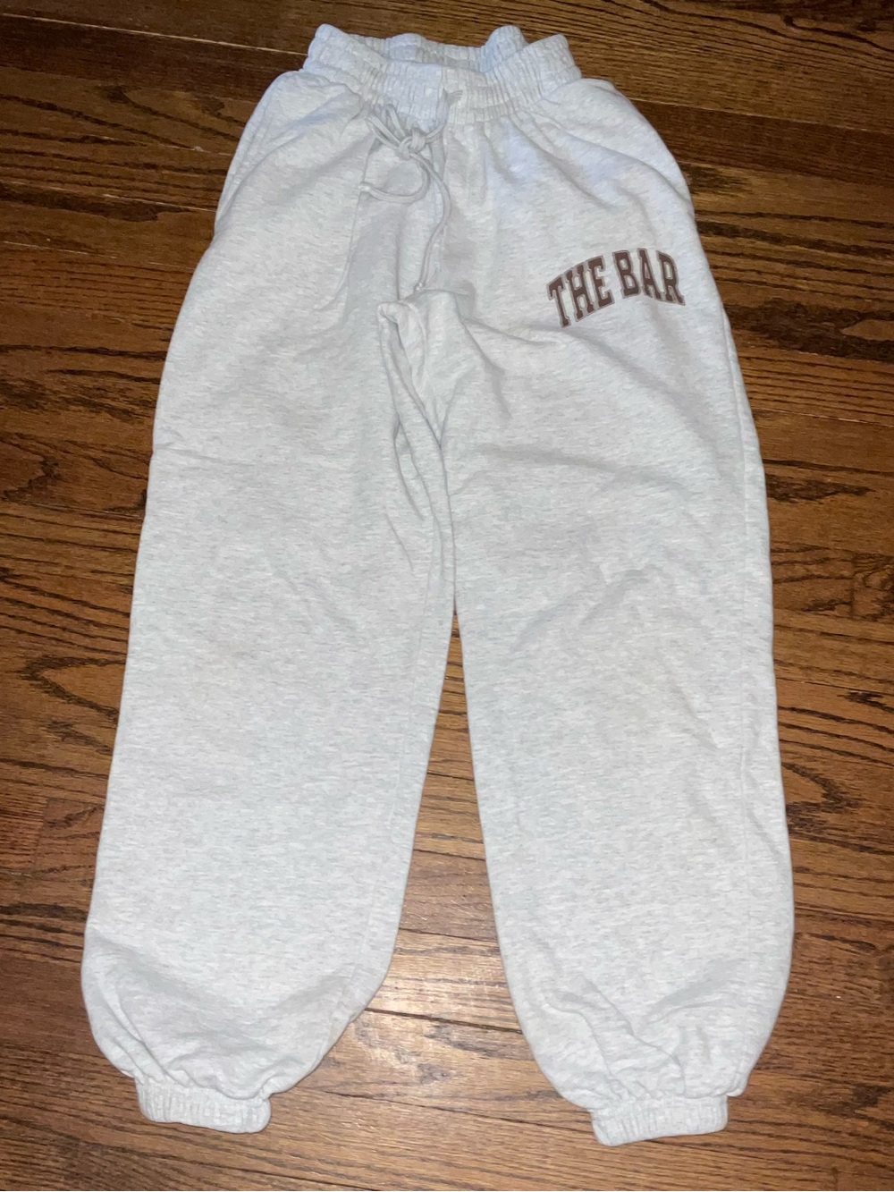 The Bar Light Gray Kids Sweatpants with Chest Logo